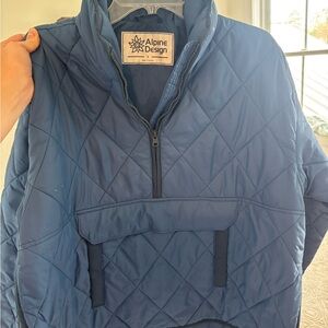 Alpine Design Navy Quilted Pullover